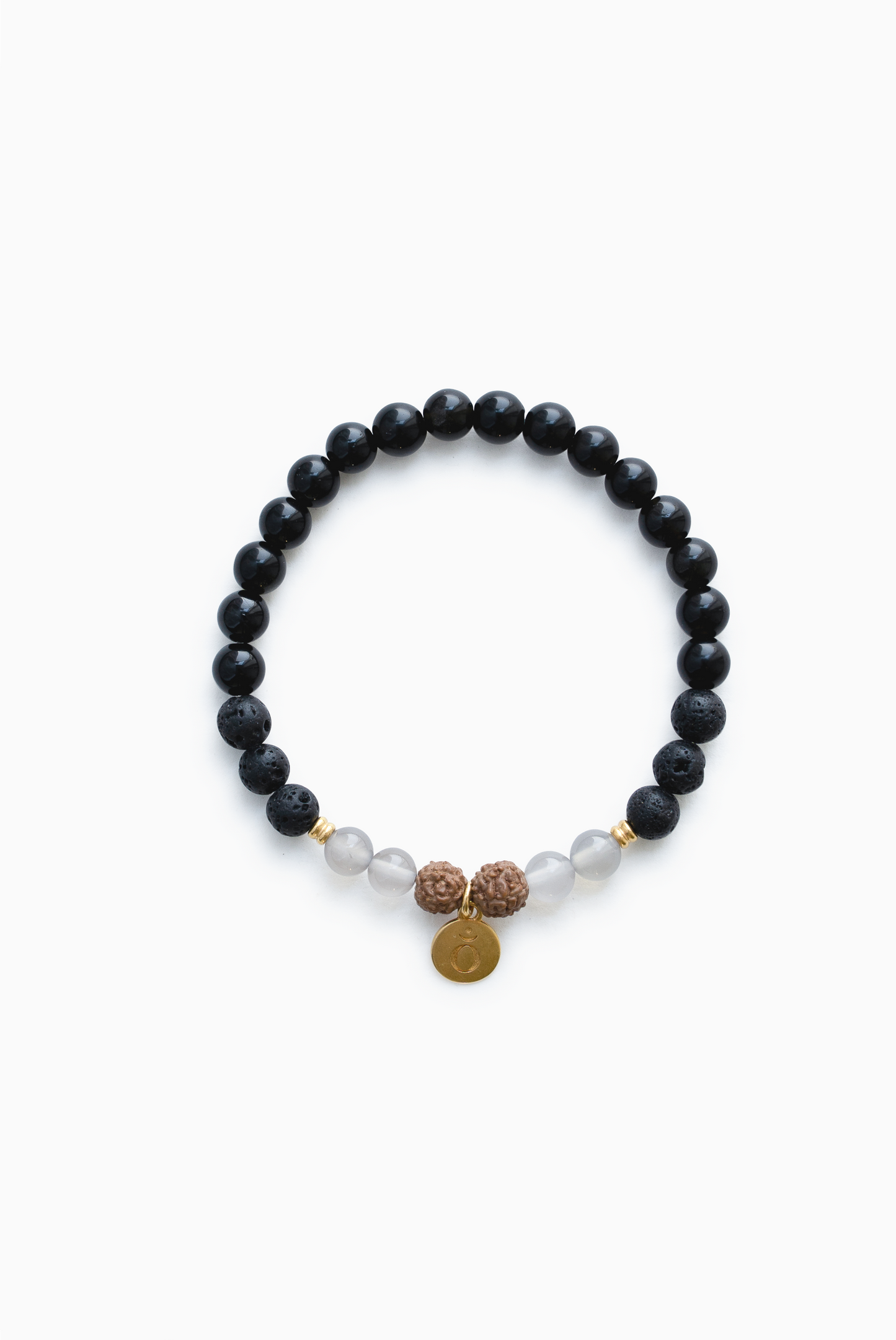 Peaceful Warrior Armband Obsidian Lava