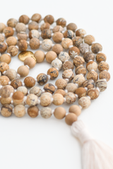 Boho Mala Meditation Jaspis Spiritueller Schmuck