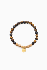 Tigereye Armband Tigerauge Sandelholz