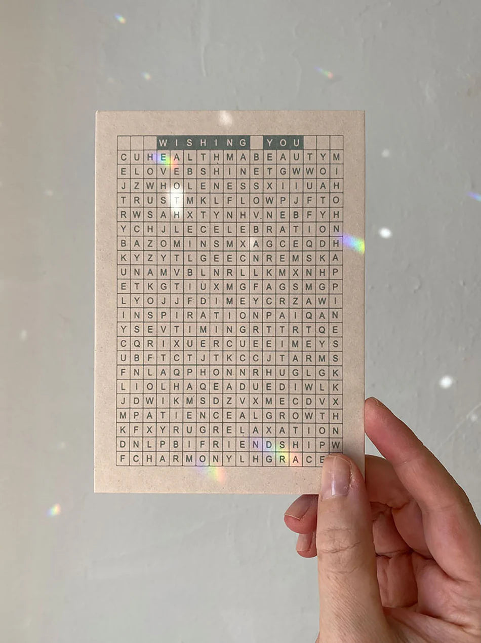WISHING YOU... WORD SEARCH - Card