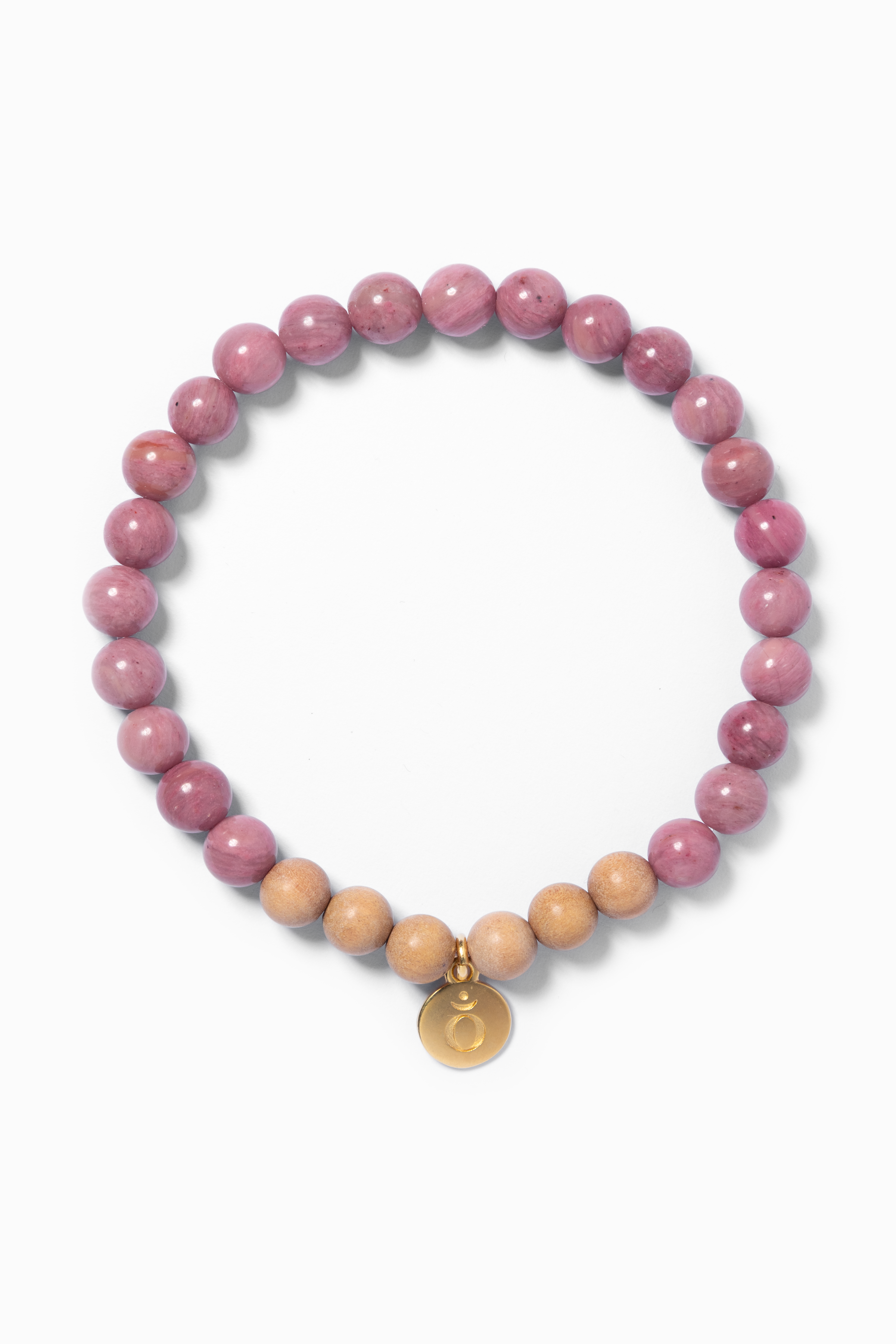 Rhodonit Armband für Weiblichkeit und Mut aus echten Edelsteinen