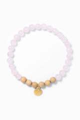 Armband aus Rosenquarz für Liebe und Mut