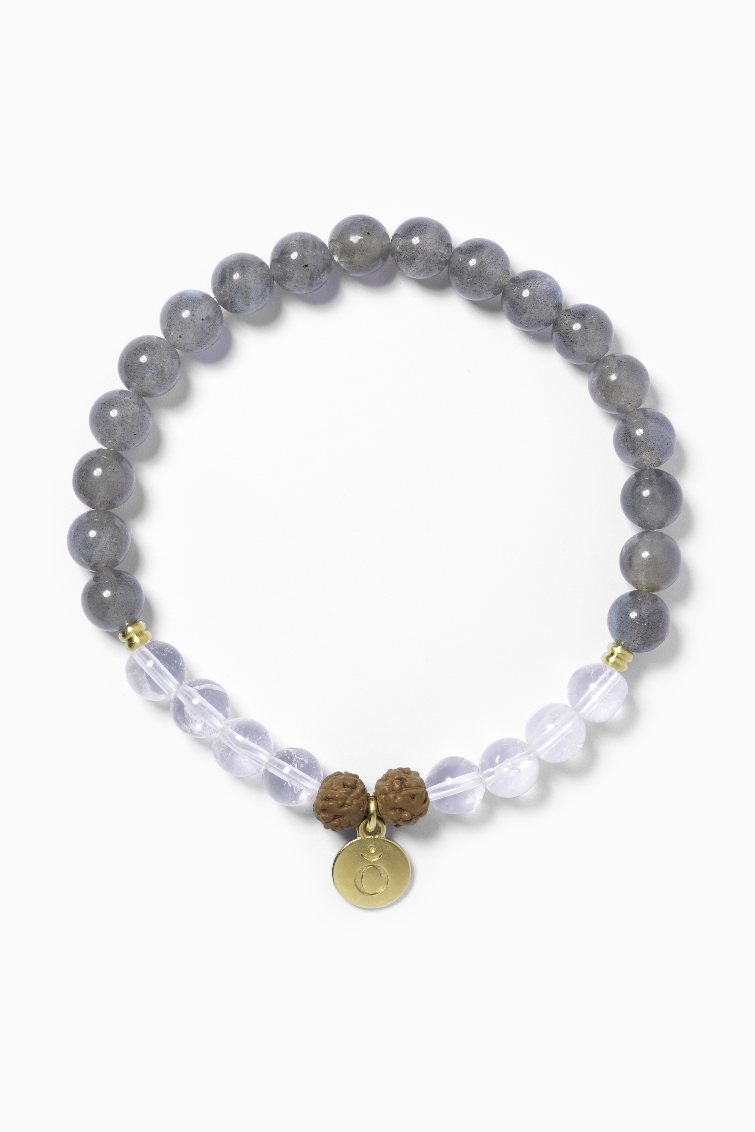 Echtes Edelstein Armband Labradorith und Bergkristall