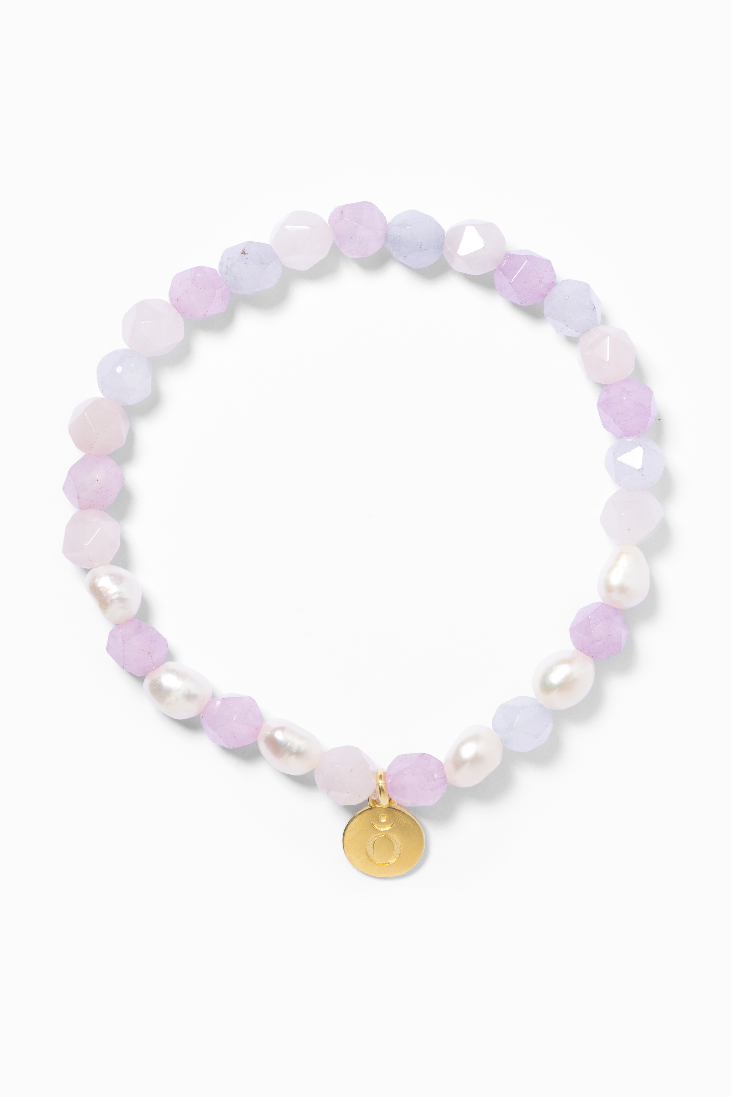 Armband Enjoy Your Life lila und rosa Edelsteine