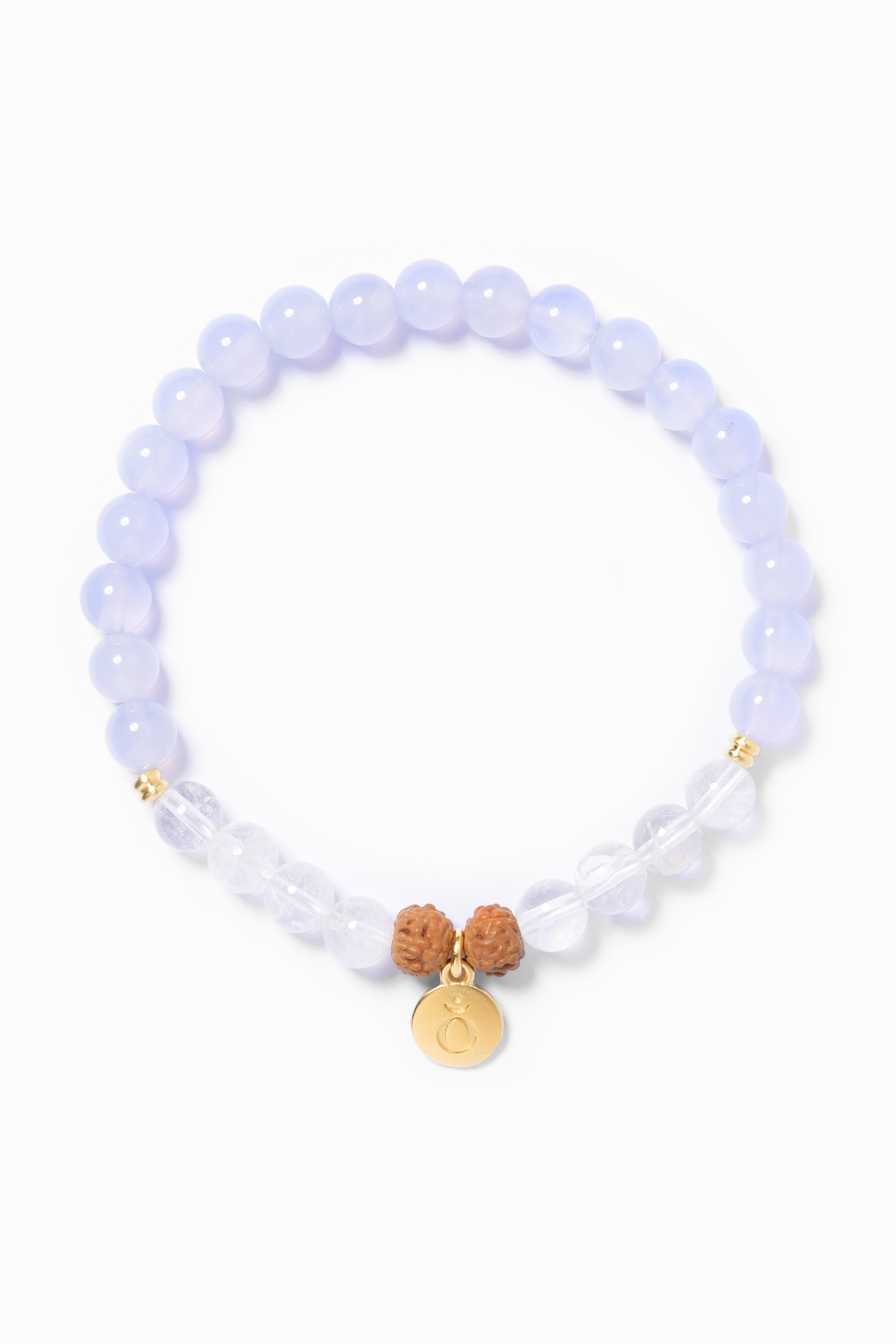 Handgemachtes Armband aus blauen Achat Perlen