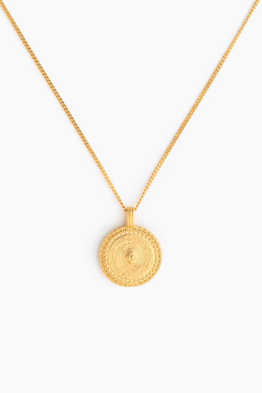 Halskette Gold Zen Ruhe Bedeutung Geschenk Yogi Spiritueller Schmuck