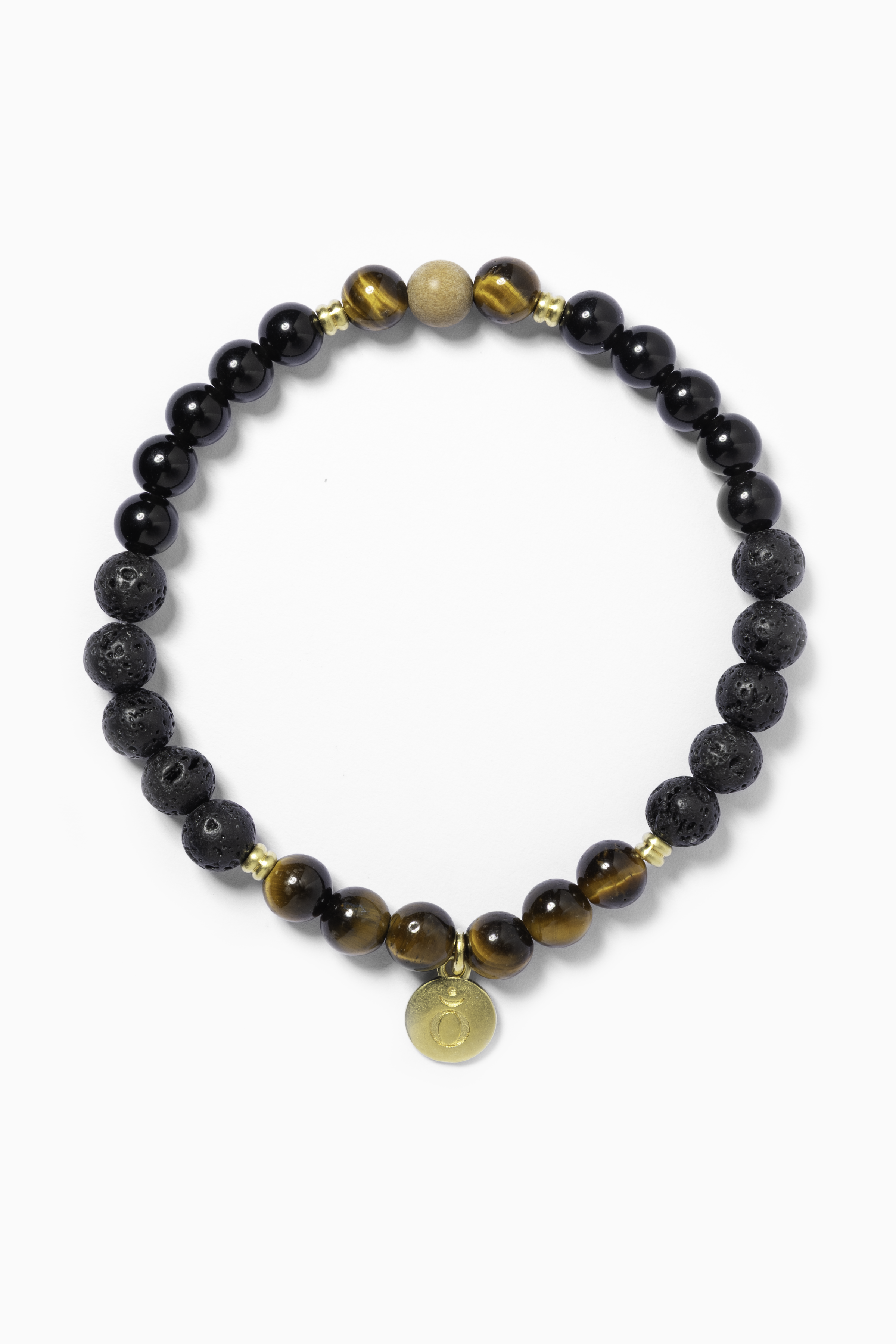 Protected Soul Armband Tigerauge Lava Obsidian