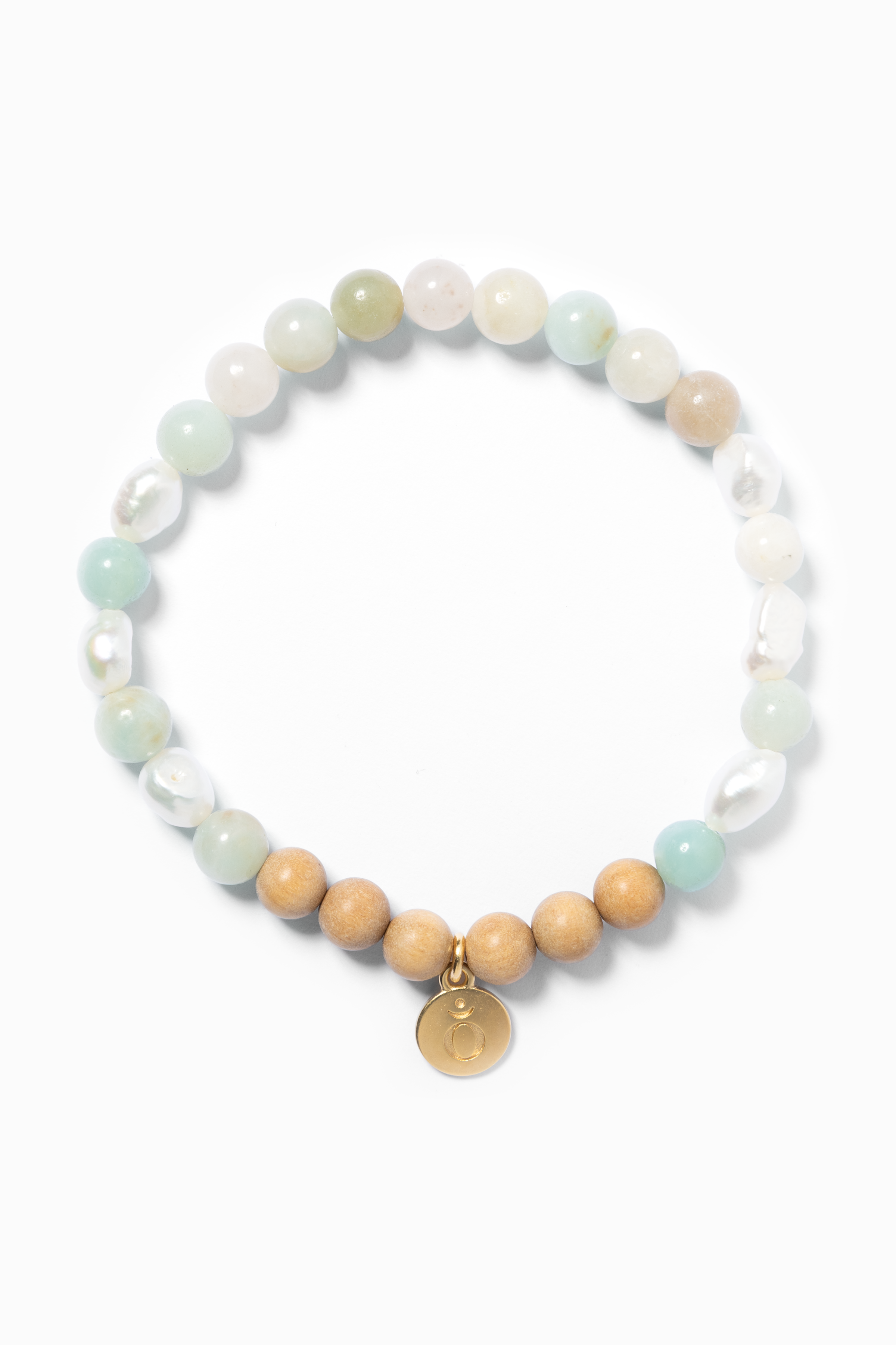 Armband für Sommer und Strand aus Amazonit mit echten Perlen