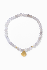 Graues Achat-Armband für Damen mit natürlichen Edelsteinperlen handgefertigt