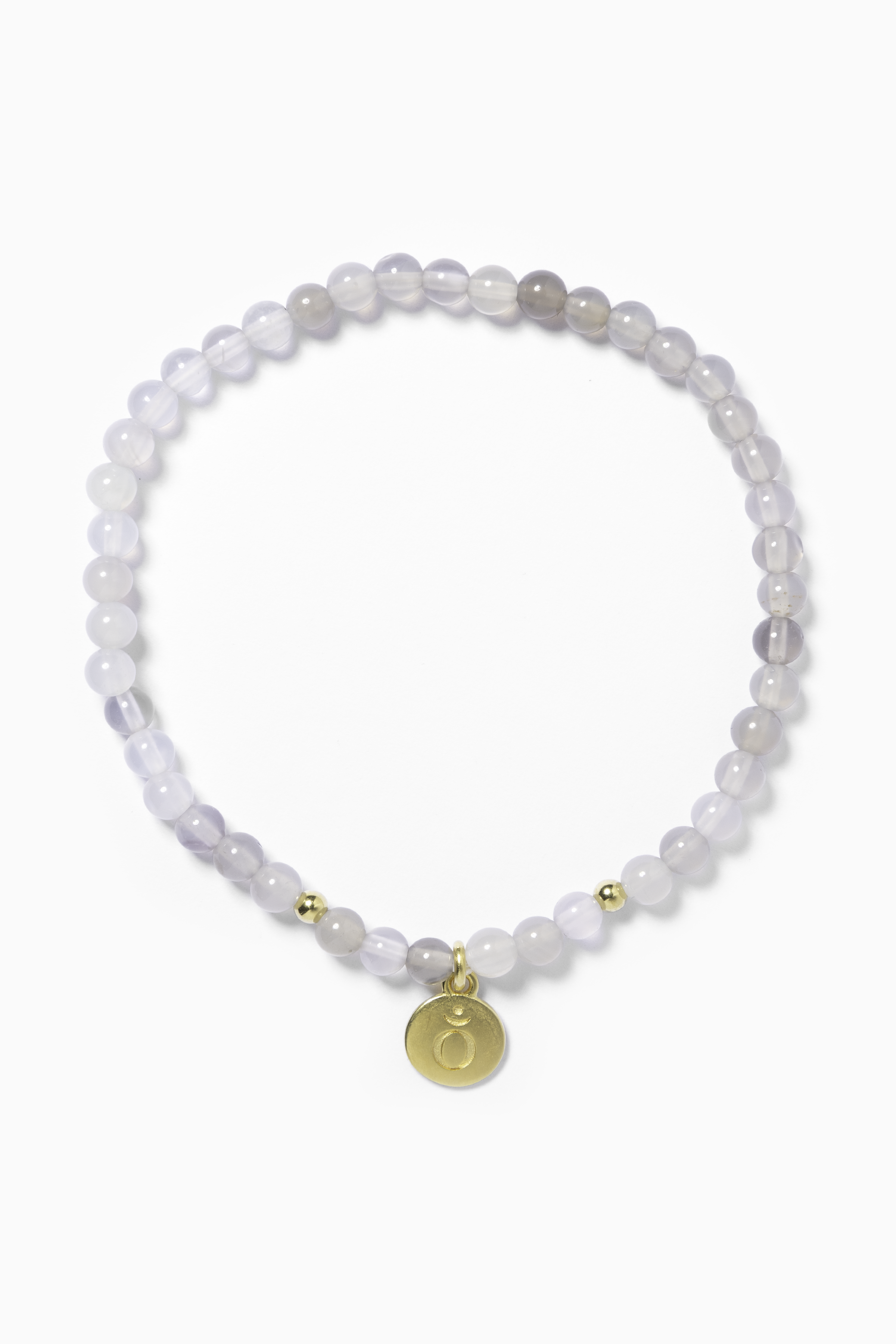 Graues Achat-Armband für Damen mit natürlichen Edelsteinperlen handgefertigt