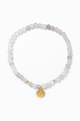 Graues Achat-Armband für Damen mit natürlichen Edelsteinperlen handgefertigt